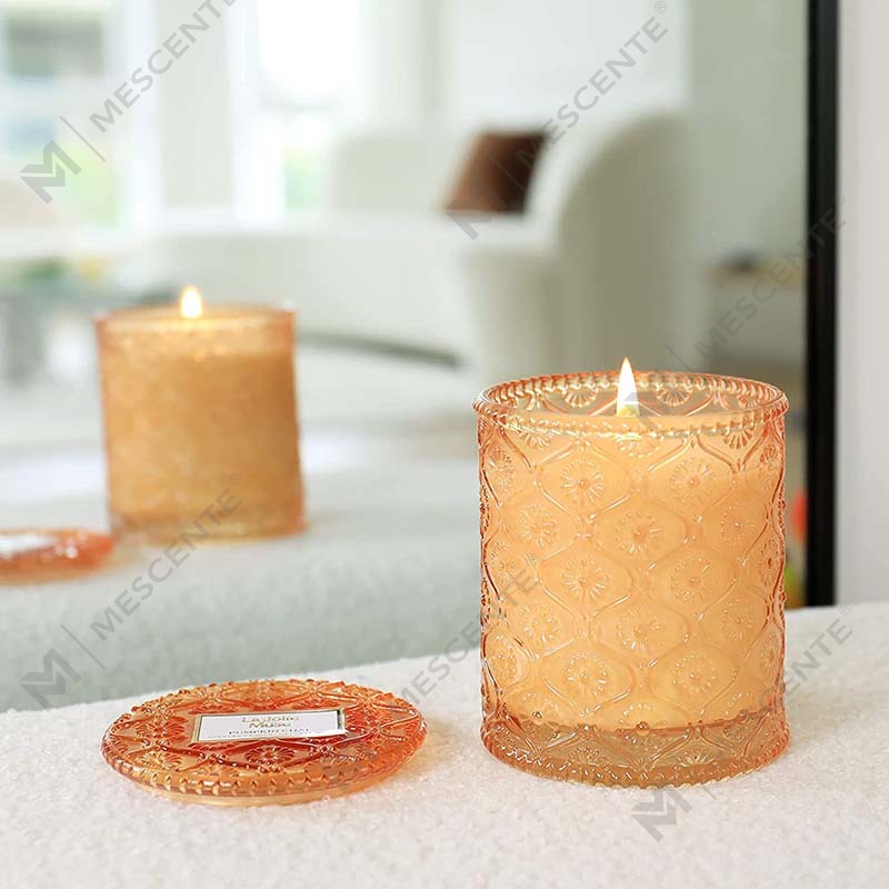 Candela spa con profumo di fiori secchi, cera di soia, eucalipto, menta verde, fatta in casa, M&S cent