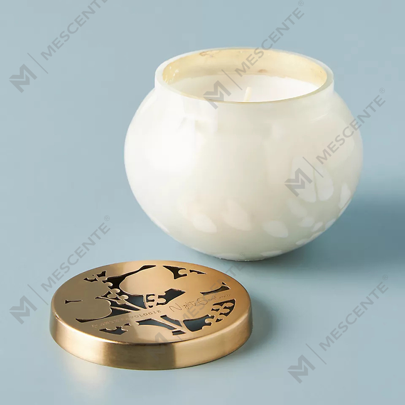 M&scent Etichetta privata Decorazione domestica personalizzata Barattoli di candele in vetro di lusso Candele profumate in cera di soia con coperchio