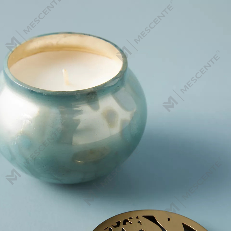 M&scent Etichetta privata Decorazione domestica personalizzata Barattoli di candele in vetro di lusso Candele profumate in cera di soia con coperchio