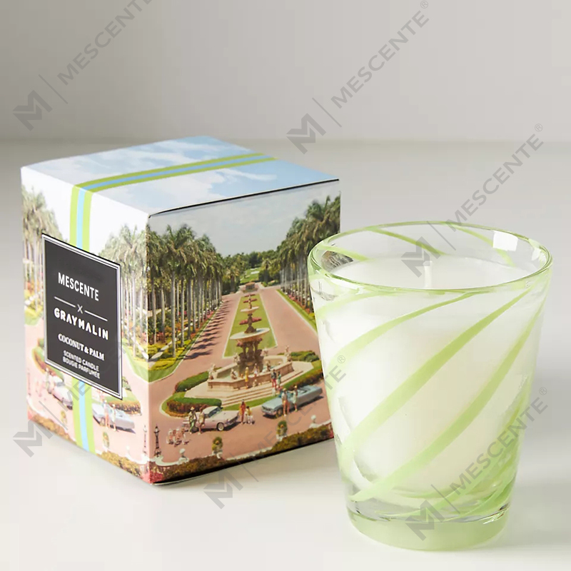 Candele profumate per matrimonio con logo personalizzato in cera di soia bianca di lusso M&Scent