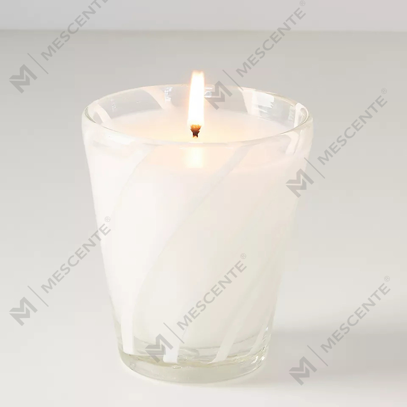 Candele profumate per matrimonio con logo personalizzato in cera di soia bianca di lusso M&Scent