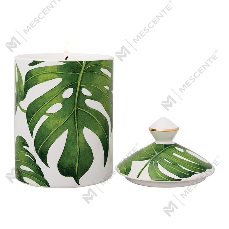 Candela tumbler M&Scent dal design speciale Color Urban Botanics con scatola pieghevole