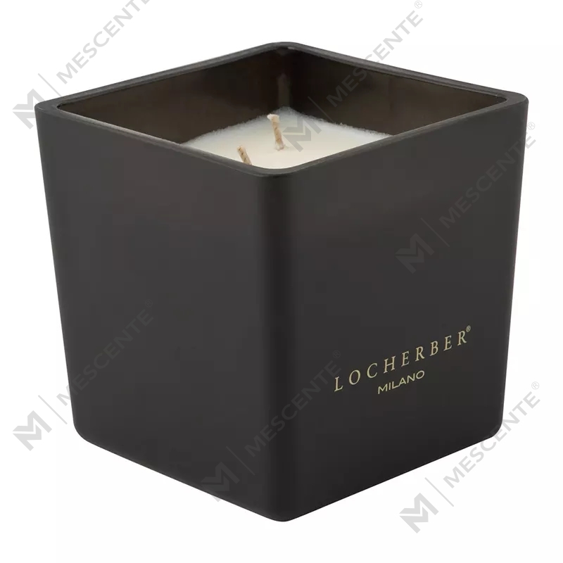 M&scent 2025 Candela profumata grande in vetro ecologico con coperchio in legno di briccole