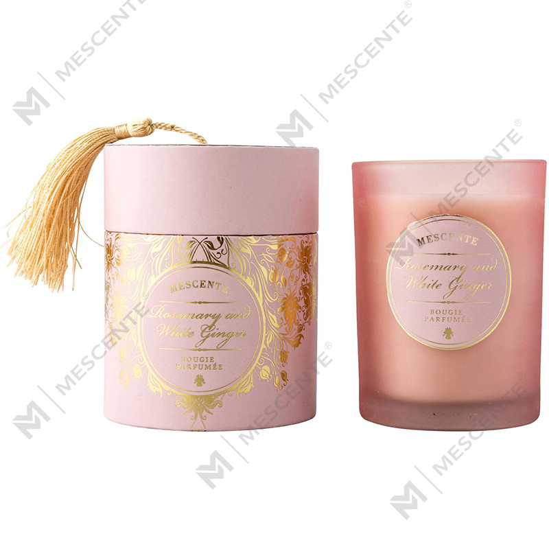 Candele profumate M&Scent Luxury Christmas bianche con logo personalizzato