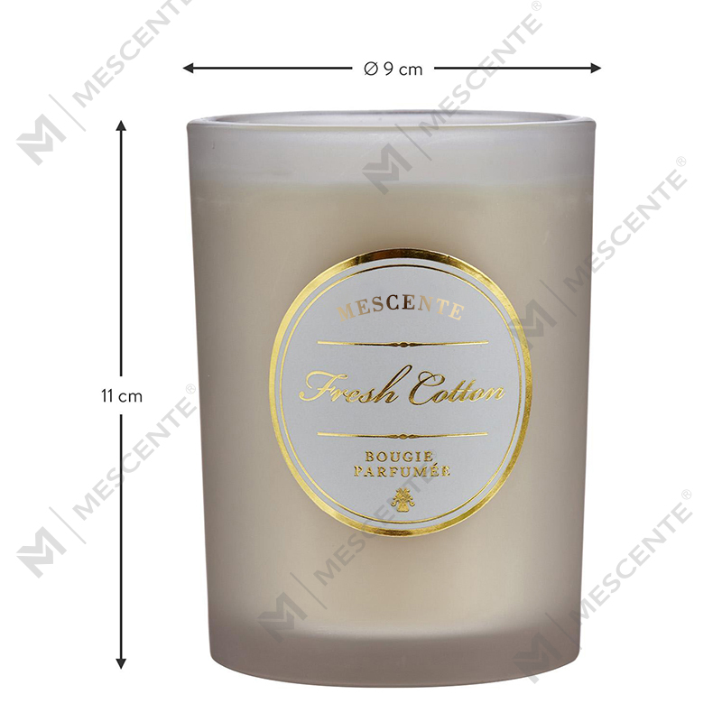 Candele profumate M&Scent Luxury Christmas bianche con logo personalizzato