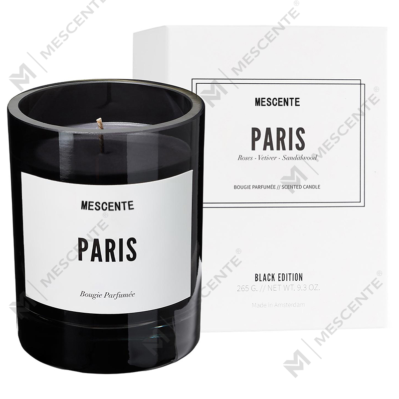 Candele profumate con logo personalizzato nero di lusso all'ingrosso M&Scent