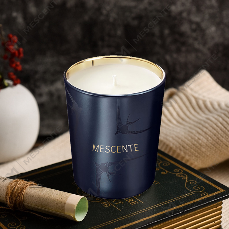 Candela profumata alla vaniglia con supporto in vetro di lusso fatta a mano M&Scent con cristalli