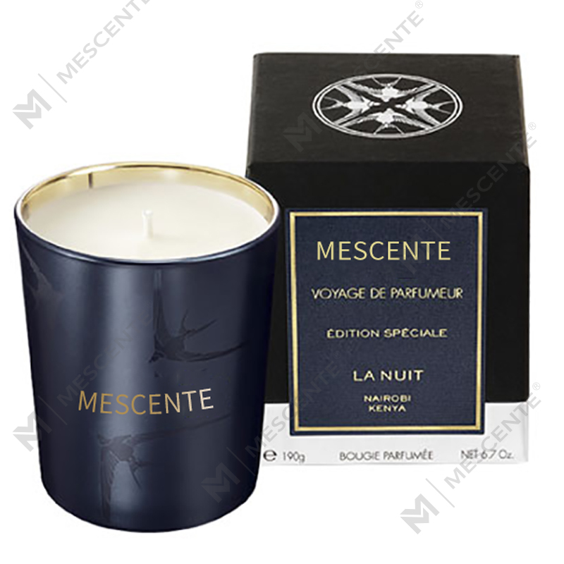 Candela profumata alla vaniglia con supporto in vetro di lusso fatta a mano M&Scent con cristalli