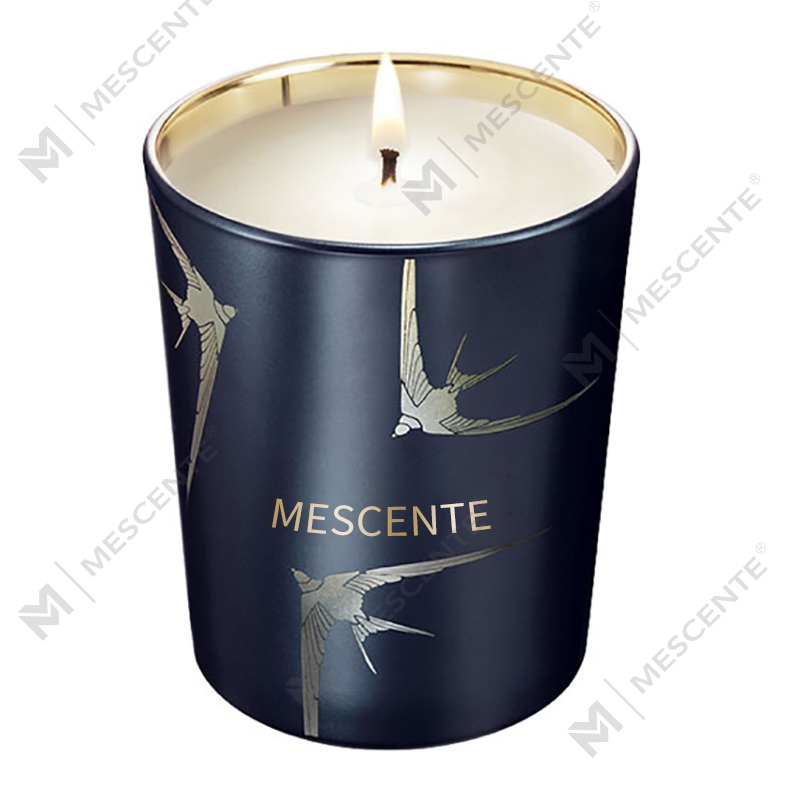 Candela profumata alla vaniglia con supporto in vetro di lusso fatta a mano M&Scent con cristalli