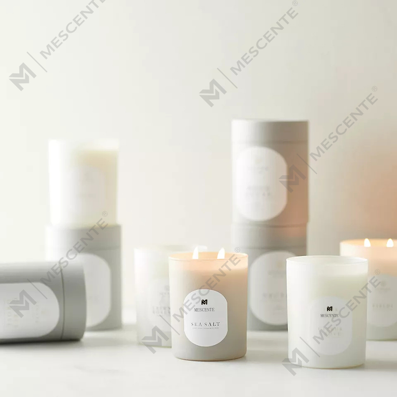 M&Scent Logo personalizzato Meditazione Pietre non tossiche Erbe Candele di cristallo di cera di soia profumate naturali versate a mano
