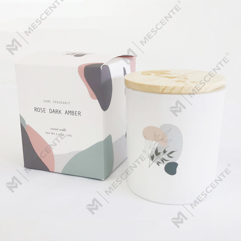 Candele di soia profumate al 100% naturali di alta qualità M&Scent in barattolo di vetro con coperchio