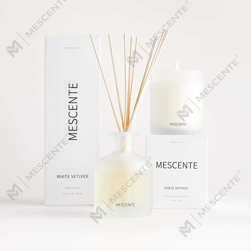 Candele profumate di cera di soia con marchio privato di lusso all'ingrosso M&Scent con scatola