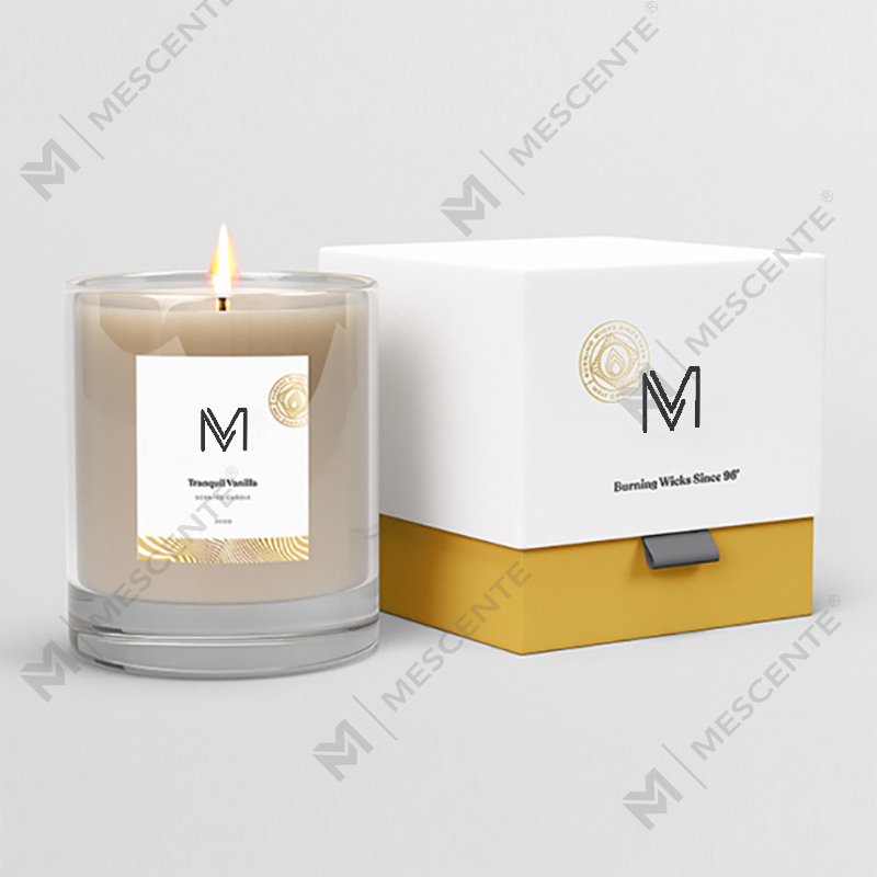 M&Scent fabbrica all'ingrosso direttamente candele profumate di cera di soia con etichetta privata di lusso con scatola sfusa