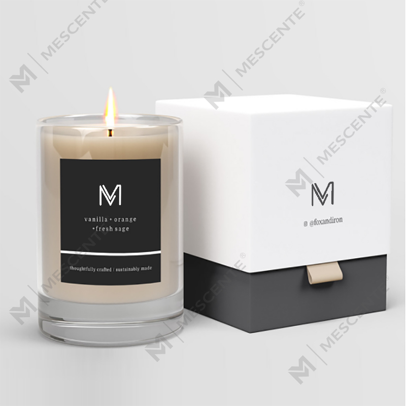M&Scent fabbrica all'ingrosso direttamente candele profumate di cera di soia con etichetta privata di lusso con scatola sfusa