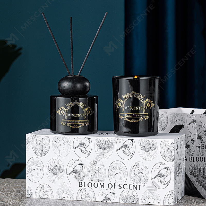 Diffusore a bastoncini per candele profumate con aroma di candele private label di lusso M&Scent con confezione in scatola