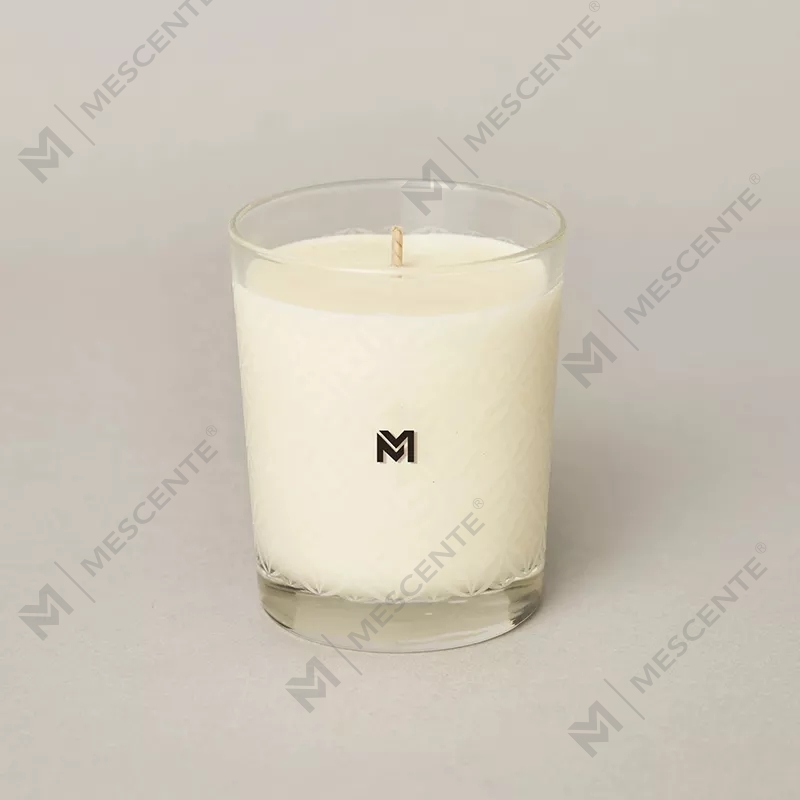 M&Scent all'ingrosso nuova candela di soia profumata Kerzen con etichetta privata personalizzata di lusso in vasetti di cristallo di Natale con coperchio