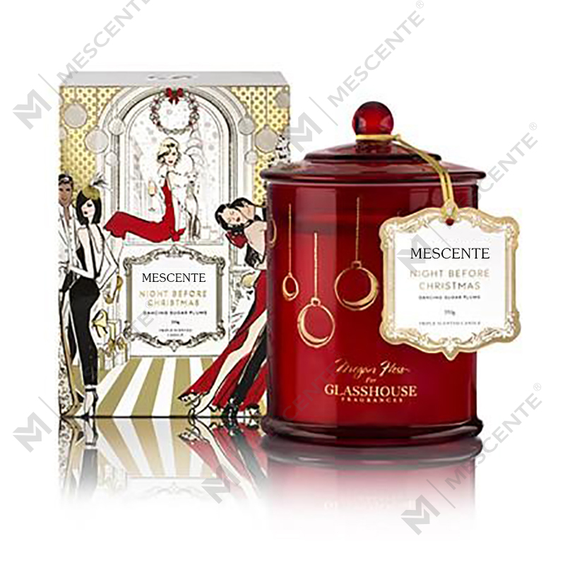 Candele di soia profumate in barattolo a cupola natalizio con etichetta privata di lusso all'ingrosso M&Scent con coperchio